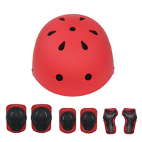 Ensemble d'équipement de protection pour patinage à roulettes pour enfants Genouillères à coque rigide Coudières Poignets Casques