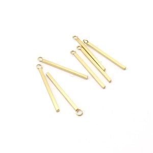 Anno Jewelry Barre carrée en acier inoxydable avec anneau soudé pour boucles d'oreilles, accessoires de bijoux DIY, longueur 30 mm - Product Image 3