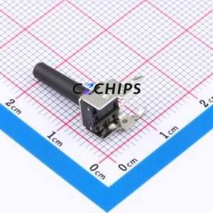 GT-TC101B-H170-L1 Tactile Switch Through hole,6x7.5mm Switch Single Pole Single Throw Round Button 2.5N Right Angle Insert - Product Image 2