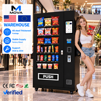 Distributeur automatique extérieur entièrement automatique pour aliments et boissons, réfrigéré, écran tactile, surveillance à distance, gestion basée sur le cloud, six compartiments