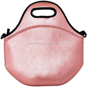 Bolsa de Neopreno Metálica para el <span class=keywords><strong>Almuerzo</strong></span>, Bolsa Térmica Aislada con Correa de Hombro Ajustable para Oficina y Viajes, Logotipo Personalizado - Product Image 6