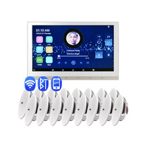 Amplificateur tactile mural 10 pouces 1825+CF620 avec combo haut-parleur de plafond 25W, communication filaire, système de maison intelligente