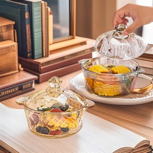 <span class=keywords><strong>Bol</strong></span> en verre transparent de 900 ml avec couvercle, saladier, vaisselle, <span class=keywords><strong>bol</strong></span> à soupe, ensemble d'ustensiles de cuisine pour la table, cadeaux - Product Image 2