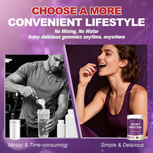 Wei-Eiwit Gummies Met Creatine Monohydraat Collageen 0 Suiker <span class=keywords><strong>Pure</strong></span> Proteïne Bron Spiergummies - Product Image 4