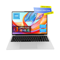 Nuovo Laptop Economico da 16,1 Pollici per Affari, Corpo in Metallo, Windows 11, Intel Quad-Core 1.7GHz, SSD, Display IPS, Fotocamera, in Inglese