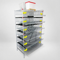 Nouvelle cage automatique à cailles à plusieurs niveaux en acier galvanisé avec mangeoire et abreuvoir pour élevage de cailles