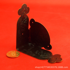 Antique Style Box <b>Corner</b> <b>Protector</b> 74mm Carbon Steel Right Angle With Floral Bird Design For Wooden Box Durable - Product Image 5