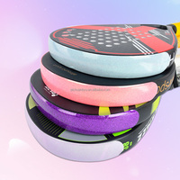Bande de protection de cadre de raquette de padel en TPU, couleurs fluorescentes, logo personnalisé disponible, autocollant de tête, bande de bordure