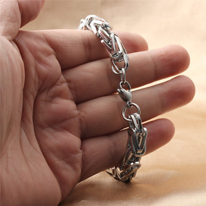 Byzantine <b>Titanium</b> Steel Bracelet 8Mm Geometric <b>Chain</b> Men's Everyday Wear - Product Image 4