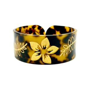<span class=keywords><strong>Bracciale</strong></span> da Donna Easysong alla Moda, Braccialetti in Finta <span class=keywords><strong>Tartaruga</strong></span> <span class=keywords><strong>con</strong></span> Fiori, Incisioni Tribali, Larghezza 3cm - Product Image 4