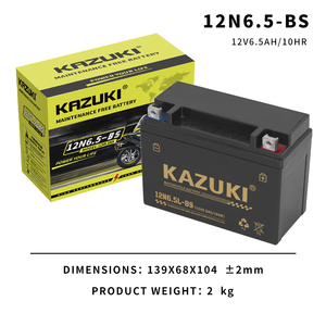 12n6.5l-bs 1.83 kg phổ biến chất lượng tuyệt vời Nhà Máy Giá 12V 6.5ah <span class=keywords><strong>SMF</strong></span> MF AGM Gel xe máy chì aicd Pin - Product Image 6