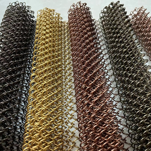 Kim Loại Đầy Màu Sắc Rèm Net Trang Trí Nhôm Chuỗi Liên Kết Rèm Dây Lưới Trang Trí Lưới Cho Phòng Divider Rèm - Product Image 2