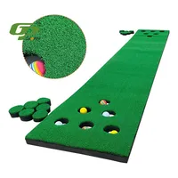 Fabrik Großhandel Golf Putting Übungs matte Golf Game Putter Set Mini Golf matte mit Löchern Putter Bälle für Indoor Outdoor
