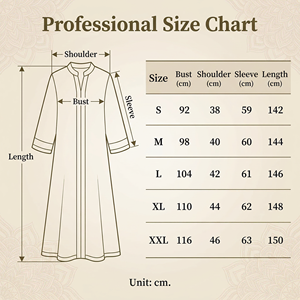 ชุดเดรสยาวพิมพ์ลายสีแดงสไตล์อิสลามประดับด้วยคริสตัล - Product Image 4