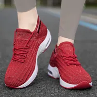 Chaussures en maille tricotée pour femmes, respirantes, absorbant les chocs, légères, à enfiler, pour toutes les saisons, baskets décontractées pour la marche