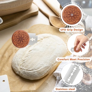 Custom Design Wood UFO <b>Bread</b> Lame <b>Knife</b> Dough Scoring Tool for Sourdough Basket Kit - Product Image 3