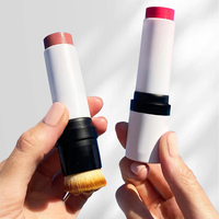 Nouveautés Blush Vente en gros Maquillage de haute qualité Vegan Waterproof Duo-side Multi-functional Contour Blush Stick avec pinceau