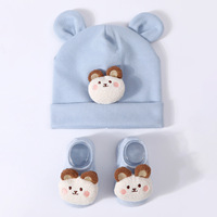 Conjunto de Gorro y Pañuelo para Bebé Rain Elf, Transpirable, de Punto, Relleno de Algodón, con Orejas de Muñeca, para Recién Nacidos