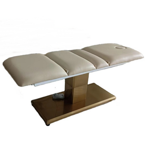 Table de massage électrique pour soins du visage, couleur ivoire doré, avec coussinets en plastique, idéale pour les spas et salons de beauté - Vente chaude - Product Image 2