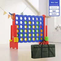 Jeu de puzzle géant en plastique quatre en ligne pour la maternelle et les tout-petits, jeu d'intérieur et d'extérieur, 0-24 mois, unisexe