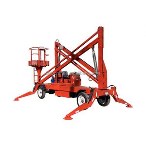 Elevadores de plataforma de trabajo de accionamiento diésel aprobados por CE 12m 14m 20m elevadores de pluma móviles remolcables para la venta - Product Image 1