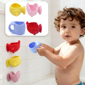 Jouets de bain en silicone pour tout-petits, animaux marins, 4 en 1, sans moisissure, avec ventouse - Product Image 1