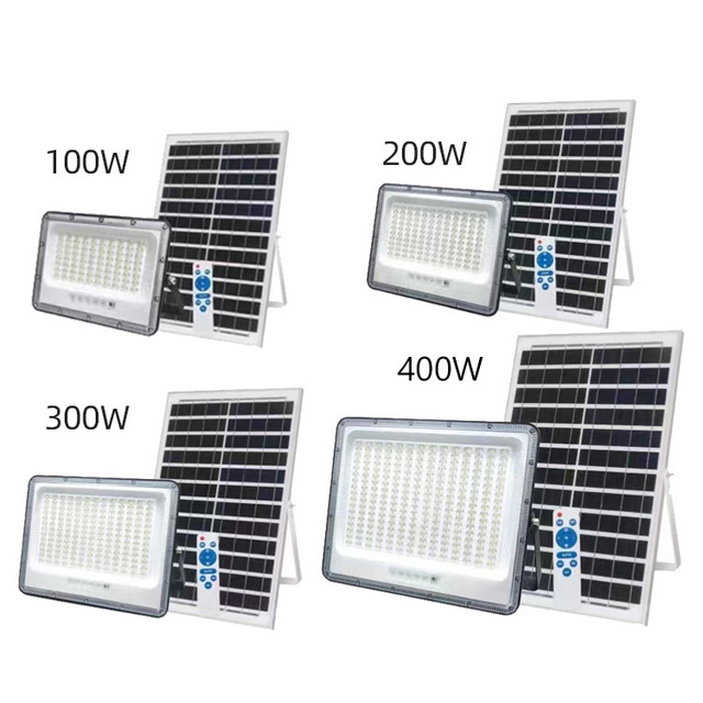 Outdoor Large Battery Capacity Solar Charging 200w Remote Control Energy-Saving Ip66 Outdoor Led Solar Flood Light
