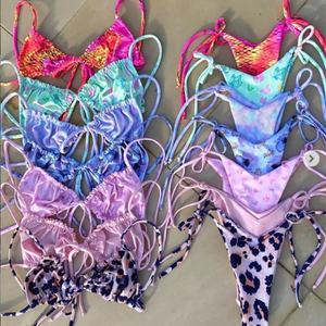 Custom Designer Thongs and g String Sexy Micro Bikini Wholesale <b>Swim</b> Wear Bikini Beach Wear Women Recycled Material Bikini - Product Image 1