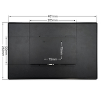 Monitor Industrial de Escritorio de 15.6 Pulgadas, IPS 1920x1080 HD, DP, VGA, Pantalla LCD de Aluminio Metálico