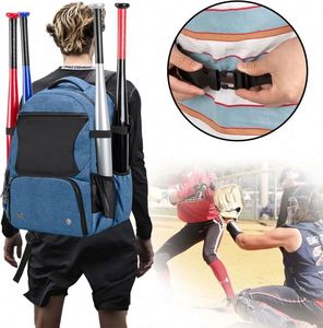 Sac à dos de baseball BSCI avec 2 compartiments pour bâtons, sac d'équipement de softball pour adultes avec compartiment séparé pour chaussures, jusqu'à la taille US - Product Image 5