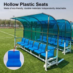 Индивидуальный логотип команды, запасные места для скамейки, стадион, футболисты, синий, выносливость, доска из поликарбоната, стальная конструкция, заменяющая скамейку - Product Image 4