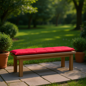 Cojín para Banco de Jardín de Tela Oxford Roja, 78.7 X 19.7 X 2.8 Pulgadas, Resistente al Agua, Acolchado, para Todas las Estaciones - Product Image 2