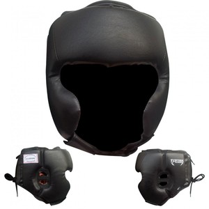 High Quality Professional Boxing head guard kick boxing head guard black leather head guards - Product Image 1