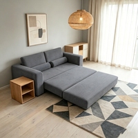 3-in-1 Konvertierbares Kompressions-Sofa Murphy-Bett mit Sofa Hochdichter Schaumstoff Ausklappbares Gästeschlafsofa Aufblasbares Sofabett Couch