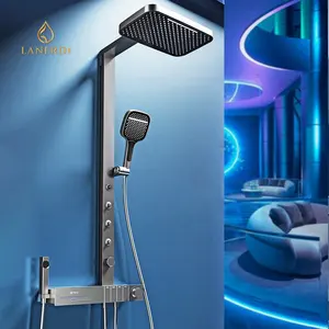 Sistema termostático de chuveiro com massagem e torneira de chuveiro para banho a jato corporal Douche Ducha