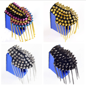 Pietra Spallina, 2 Pcs Oro Con Borchie Spallina, Fatti A Mano In Oro Shoulderpieces Con La Catena Nappa - Product Image 5