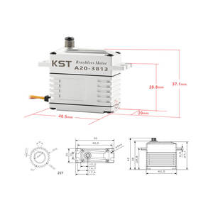Motor KST A20-3813 V8.0 DC7.4V 43Kgf.cm 0.12seg HV de Bronce Fosforado y Acero Endurecido para Modelos RC a Gran Escala, Motor sin Escobillas Estándar - Product Image 2