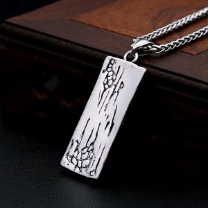 Yunnique Collier en argent tibétain avec pendentif visage Viking, chaîne de pull unisexe, accessoire cadeau - Product Image 4
