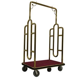 Chariot à bagages pliable en métal de conception moderne C009 Chariot à main durable de lobby d'hôtel avec des roues pour l'accueil et l'usage d'entrepôt - Product Image 5