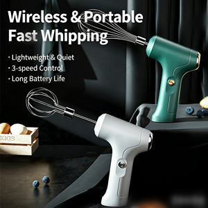 <span class=keywords><strong>Fouet</strong></span> à œufs rechargeable à main en plastique ABS à 3 vitesses pour fouetter la crème, outil de pâtissier professionnel pour la maison, batteur à œufs électrique - Product Image 4