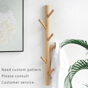 Vietnam 2020 Custom Nordic Clothing Wall Mount <b>Hook</b> Door Hat Bag Wooden <b>Rack</b> Hanger <b>Coat</b> <b>Hook</b> - Product Image 4