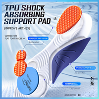 Semelles de sport 4D Cloud avec coussin d'air intégral en PU, absorption des chocs, soutien de la voûte plantaire, mécanisme à trois points, correction de la plante plate