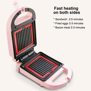 <span class=keywords><strong>Sandwichera</strong></span> y Tostadora para Desayunos, Prensa para Paninis, Máquina para Sándwiches, Conveniente y Rápida - Product Image 4