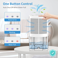 Déshumidificateur 2023 Vente chaude Petit déshumidificateur 2L pour la maison Chambre à coucher Noir Télécommande Déshumidificateur de salle de bain avec pompe