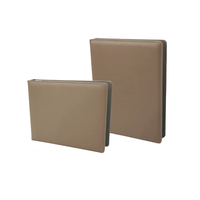 Ensemble de 9 pièces d'organisateurs de bureau de luxe en cuir PU taupe, accessoires de bureau, vente en gros OEM