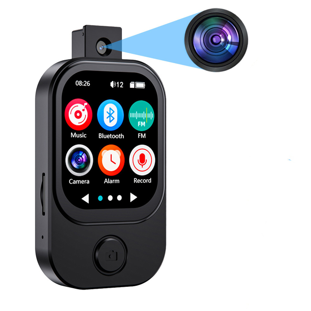 Built in Speaker 720P Camera Portable MP3 Player Touch Screen BT V5.4 HiFi Lossless Take Photo Music Player