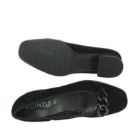 Cinzia Soft Escarpins Mary Jane pour femme, à enfiler, confortables, en daim, noirs, hauteur du talon 40 37 36