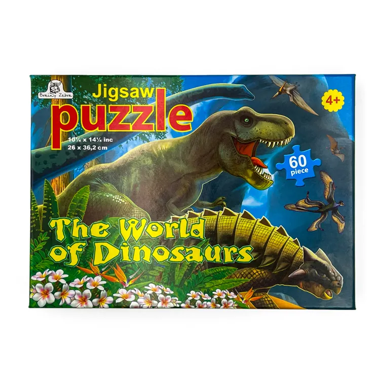 Wholesale Custom Rompecabeza Dinosaurio Dinosaur Animal Toddler Baby Paper Small Kids Jigsaw Puzzles Manufacturers For Children