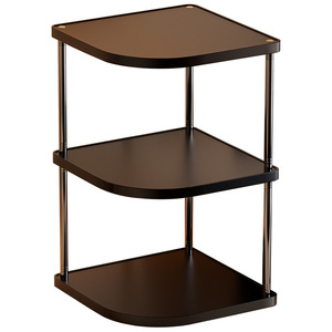 <b>Desktop</b> multi-layer storage rack, small and simple <b>desktop</b> bookshelf/display rack, solid wood corner organizer. - Product Image 4