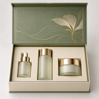Boîte cadeau rigide magnétique personnalisée avec estampage or de qualité supérieure, avec insert en EVA, emballage cosmétique de luxe biodégradable pour soins de la peau